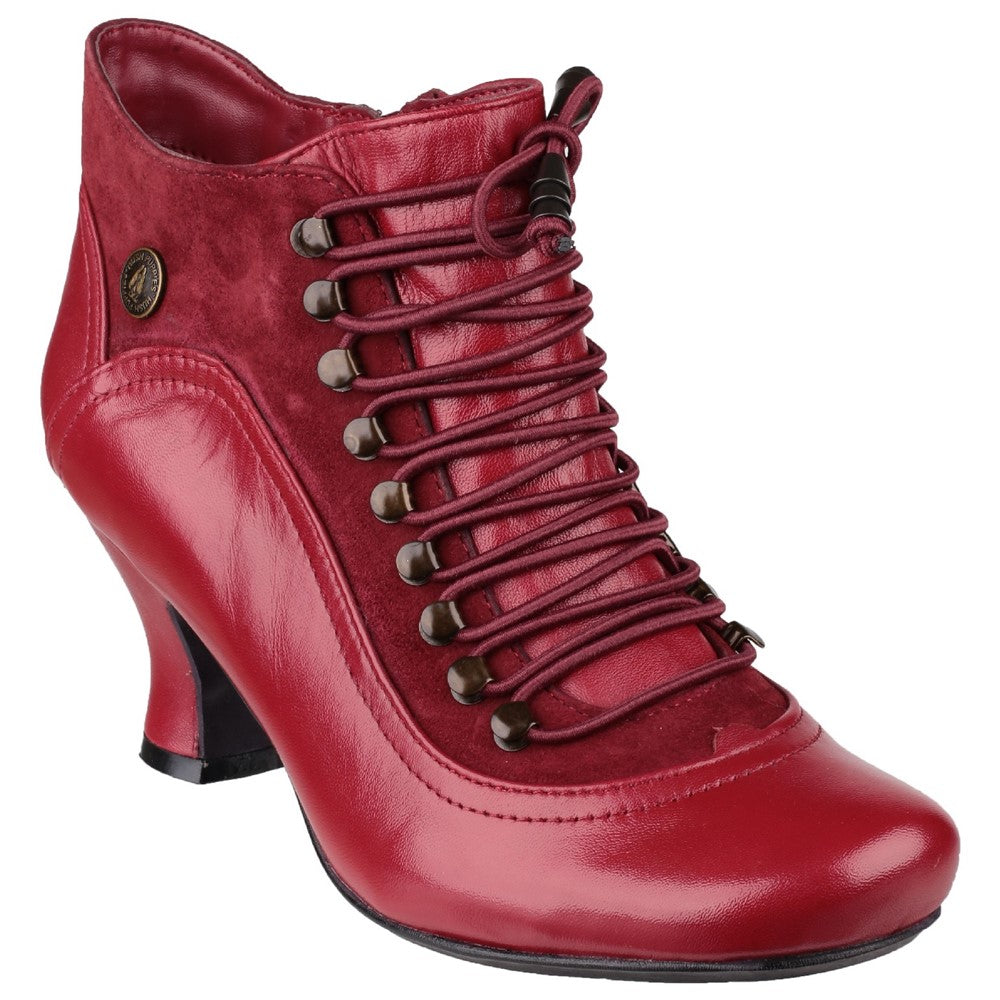 Ladies Ankle Boots Red Hush Puppies Vivianna Heeled Boot