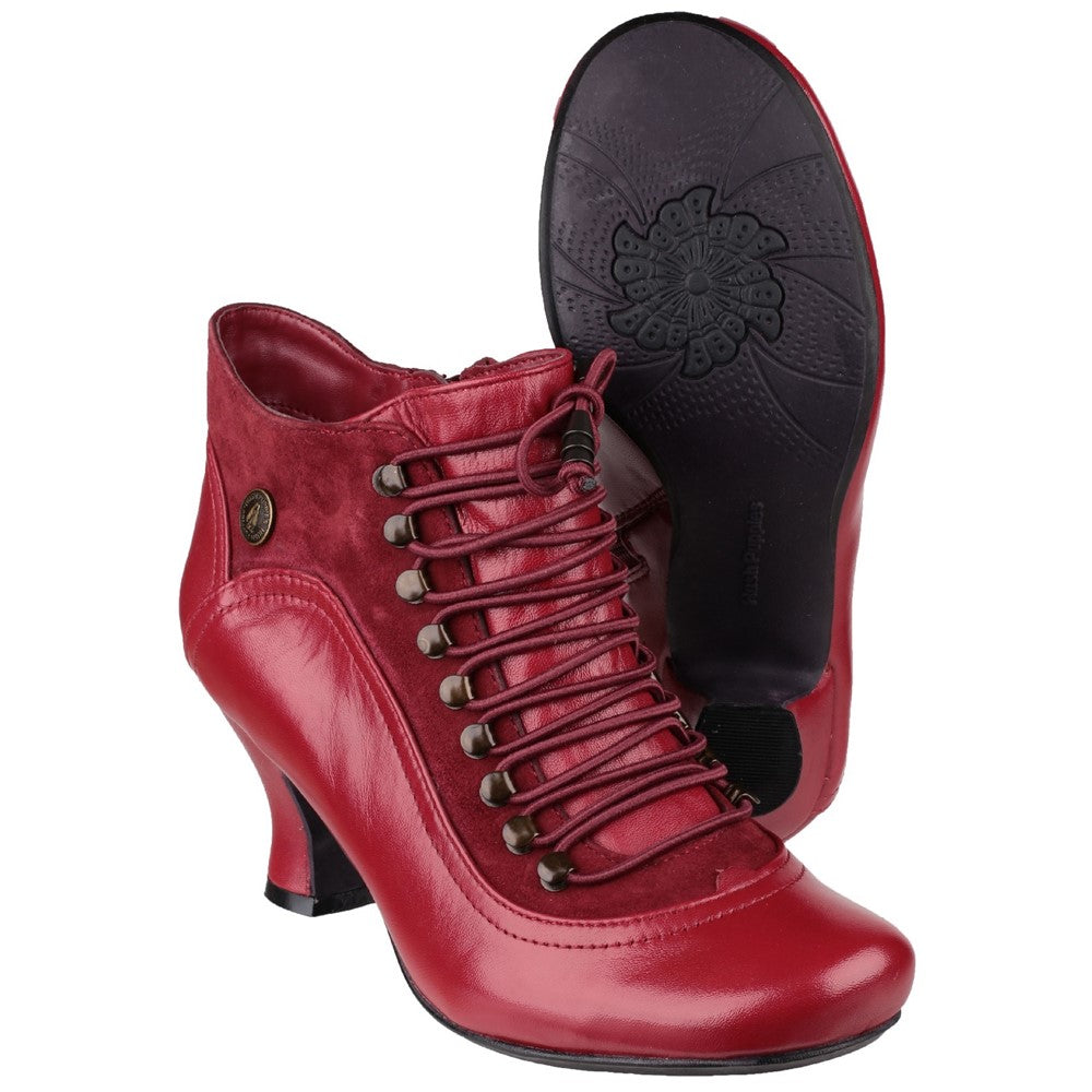 Ladies Ankle Boots Red Hush Puppies Vivianna Heeled Boot
