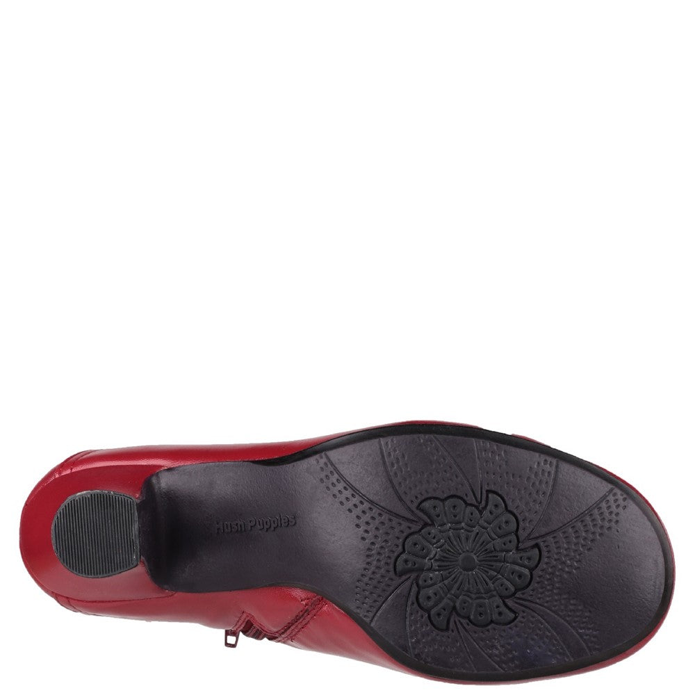 Ladies Ankle Boots Red Hush Puppies Vivianna Heeled Boot