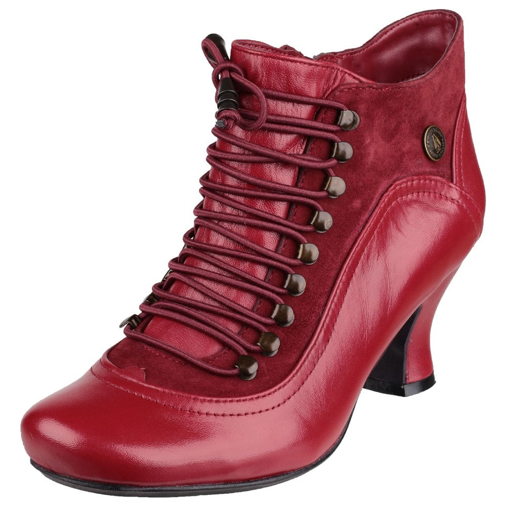 Ladies Ankle Boots Red Hush Puppies Vivianna Heeled Boot