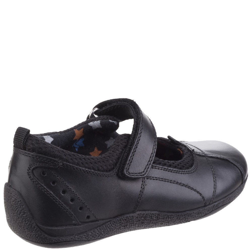 Girls BTS FLFR Black Hush Puppies Cindy Senior School Shoe