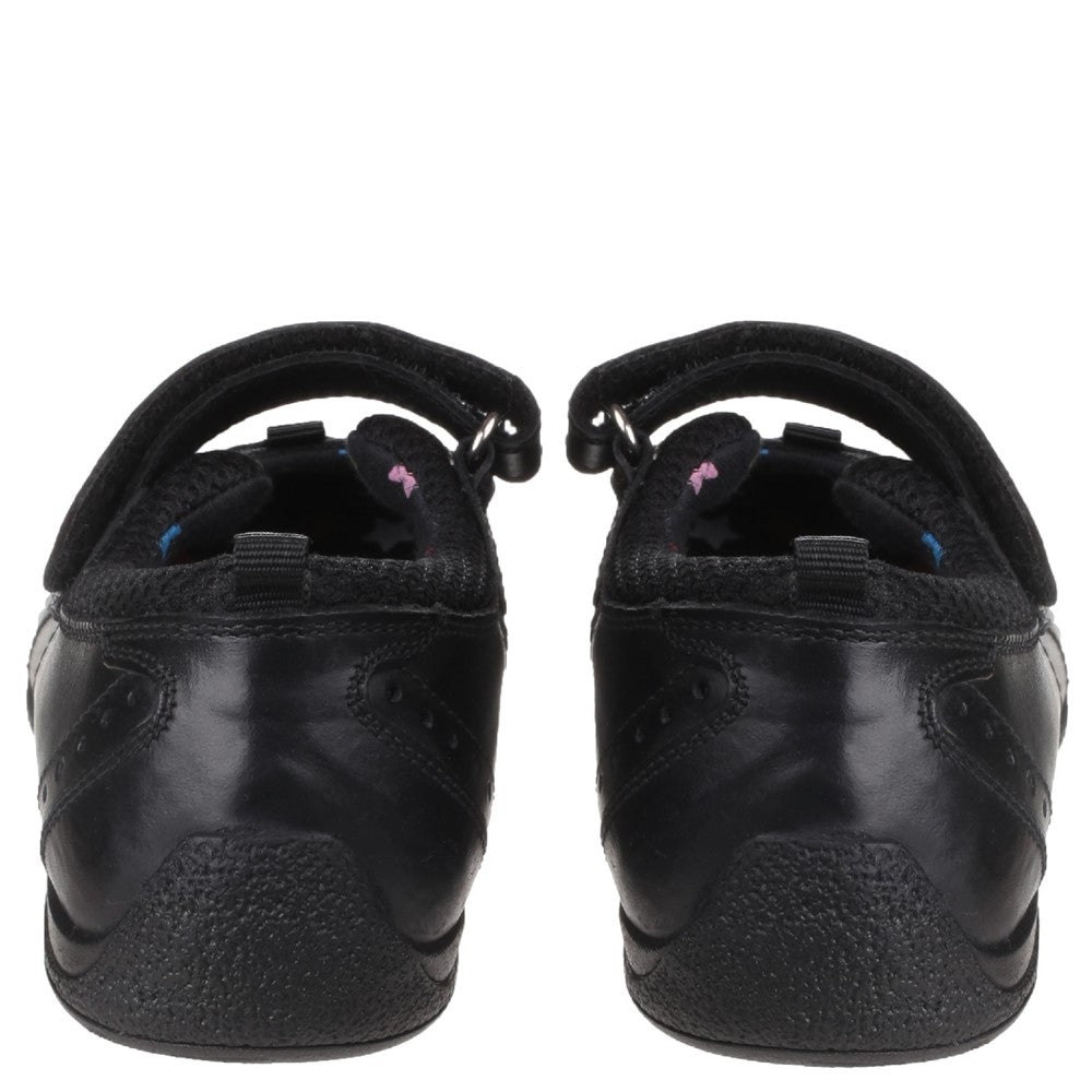 Girls BTS FLFR Black Hush Puppies Cindy Senior School Shoe
