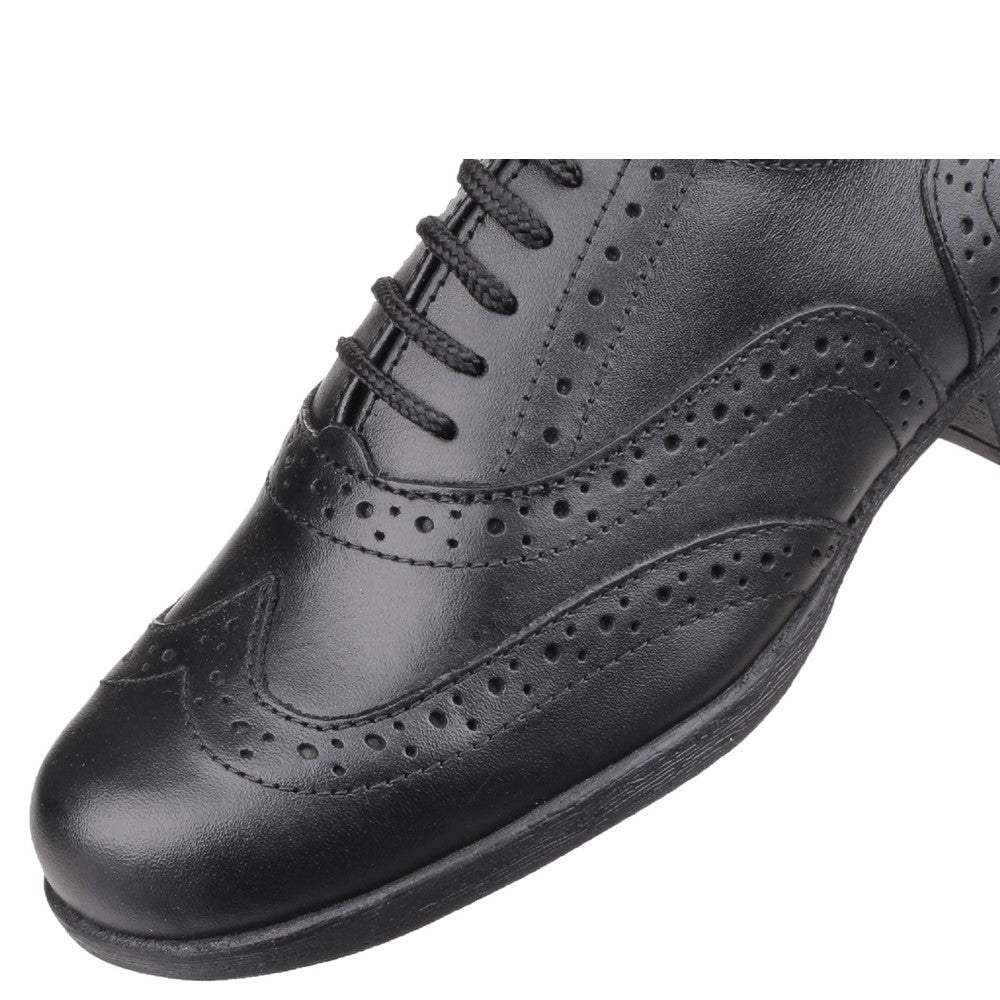 Girls BTS Black Hush Puppies Kada Junior School Shoe