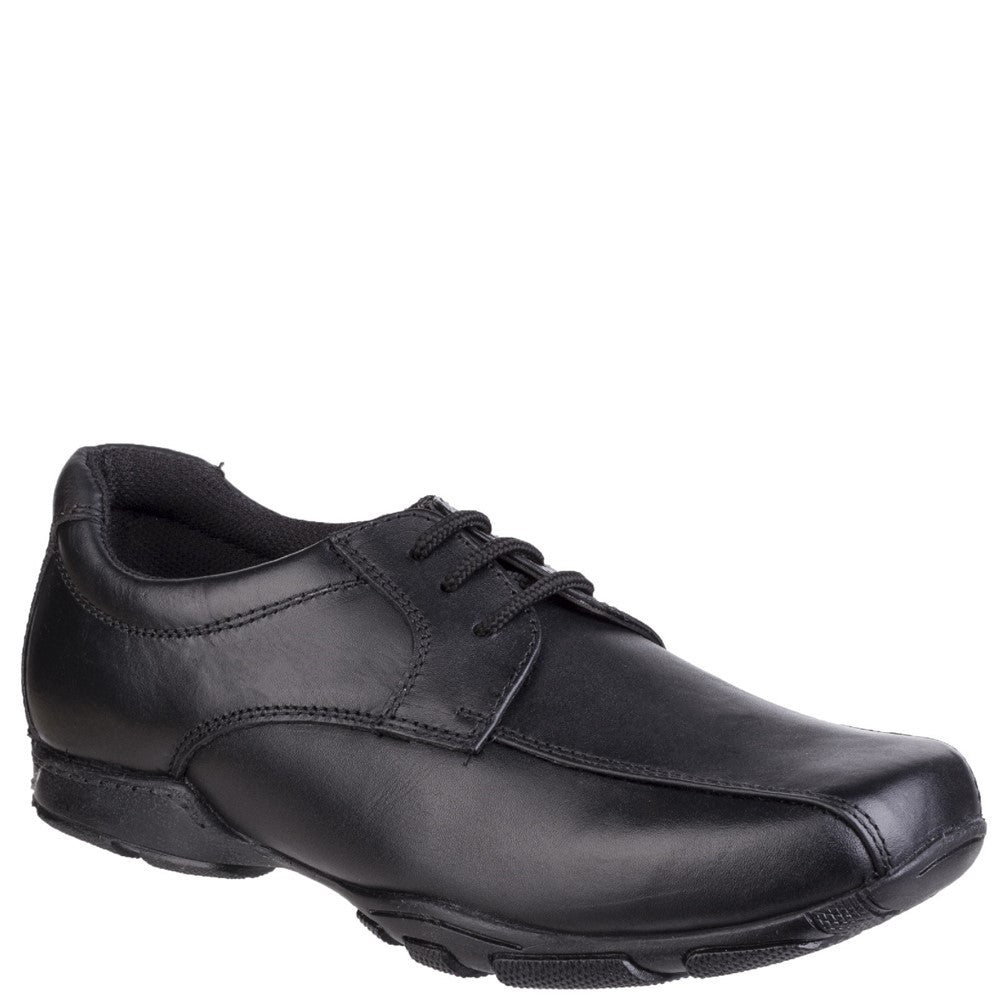 Boys BTS FLFR Black Hush Puppies Vincente Senior School Shoe