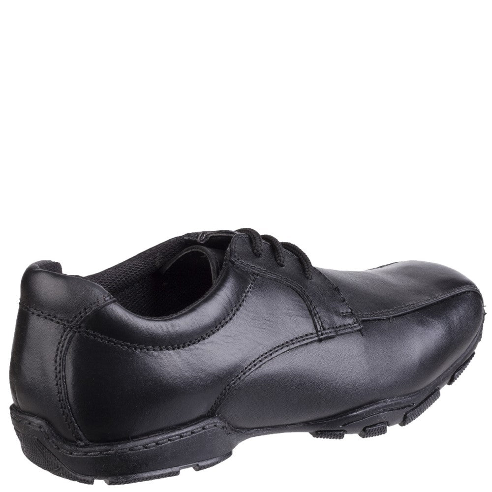 Boys BTS FLFR Black Hush Puppies Vincente Senior School Shoe