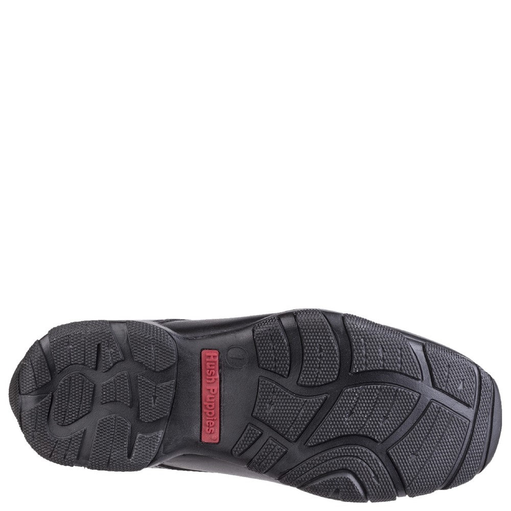 Boys BTS FLFR Black Hush Puppies Vincente Senior School Shoe