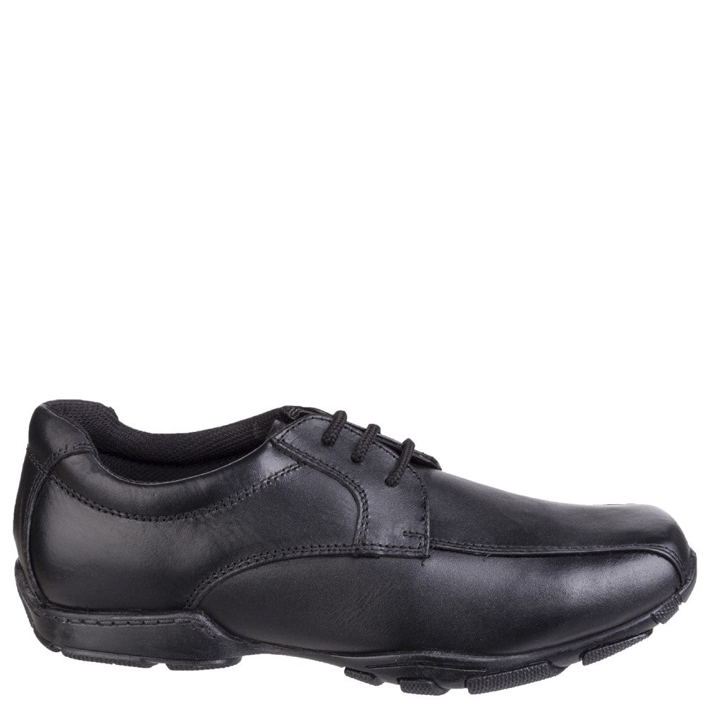 Boys BTS FLFR Black Hush Puppies Vincente Senior School Shoe