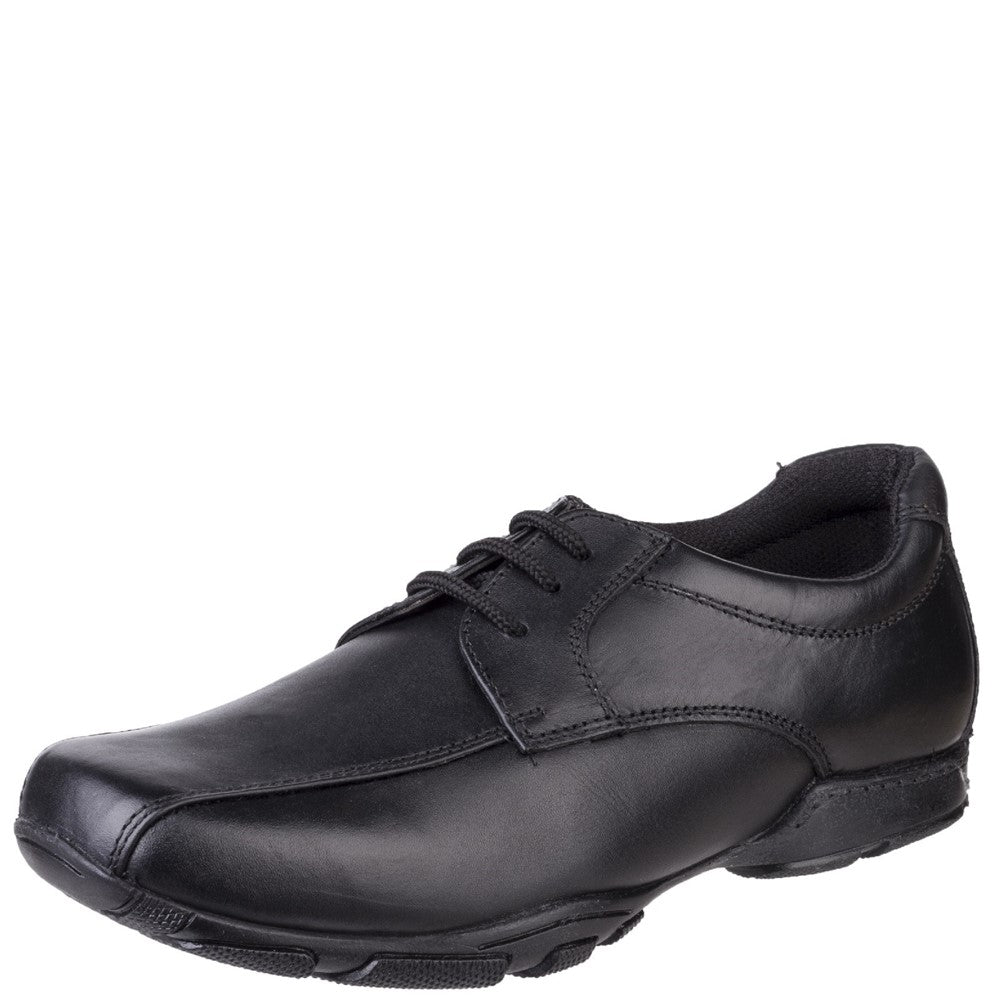 Boys BTS FLFR Black Hush Puppies Vincente Senior School Shoe