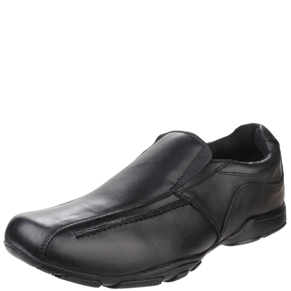 Boys BTS FLFR Black Hush Puppies Bespoke Senior School Shoe