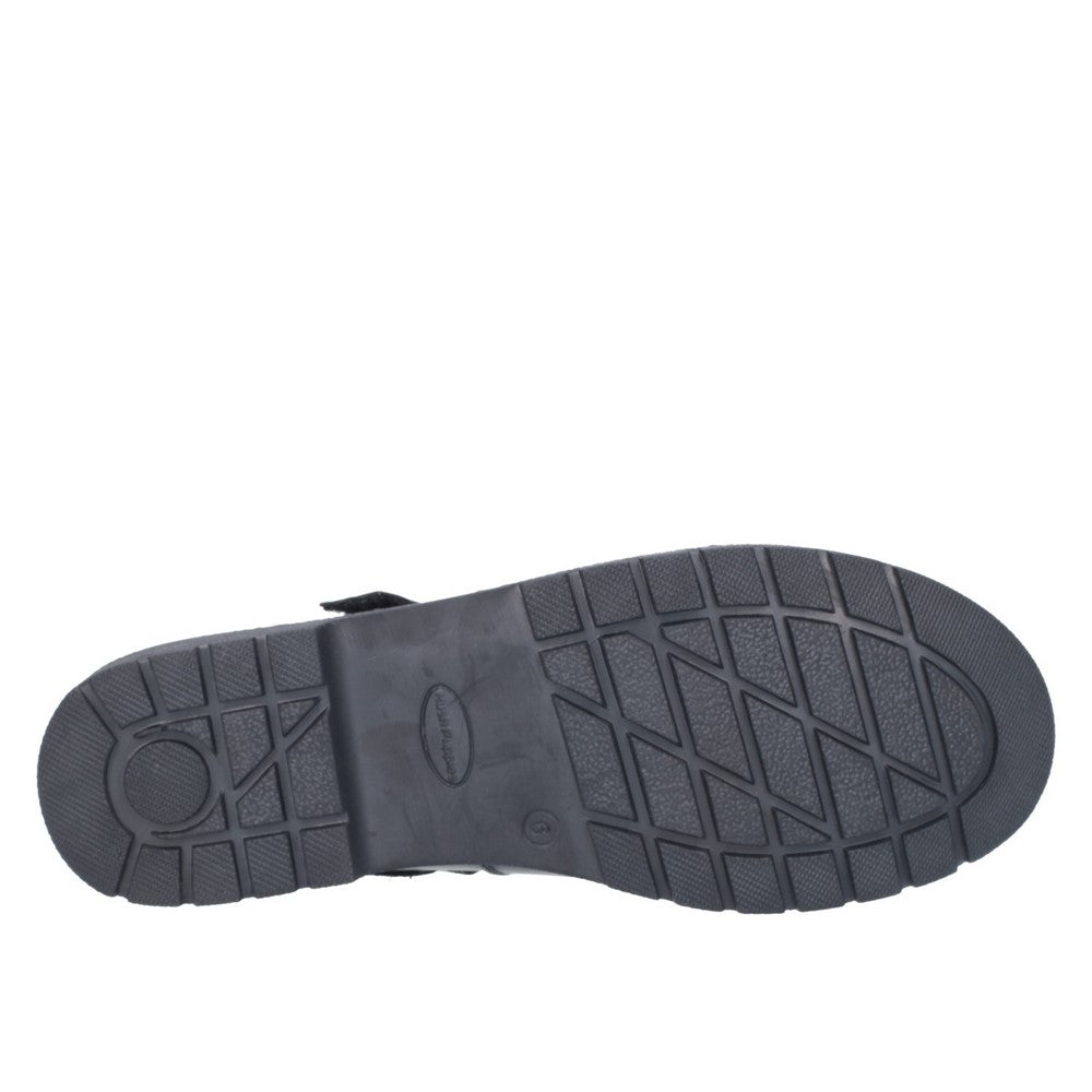 Girls BTS FLFR Black Hush Puppies Tally Senior School Shoe