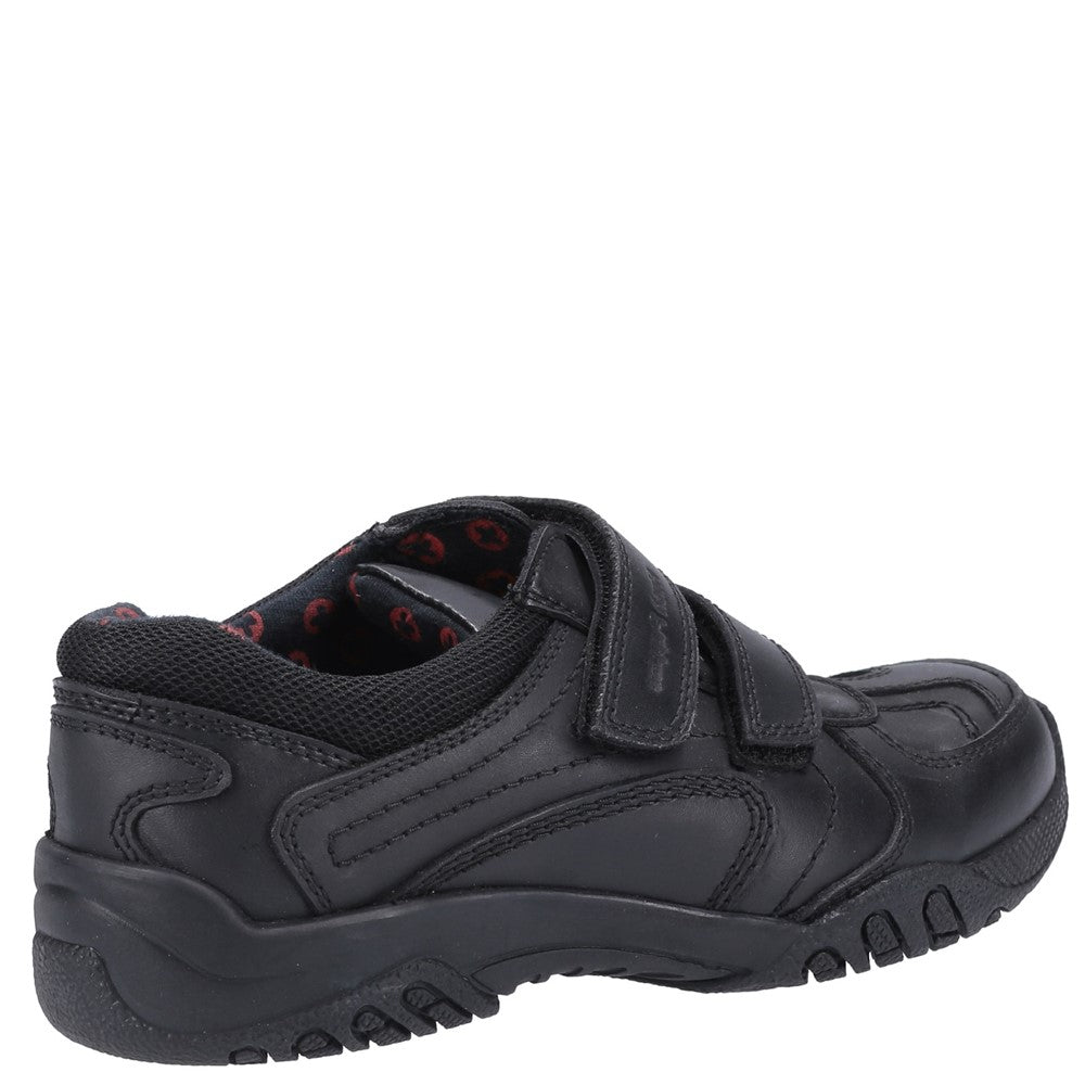 Boys BTS Black Hush Puppies Jezza 2 Junior School Shoe