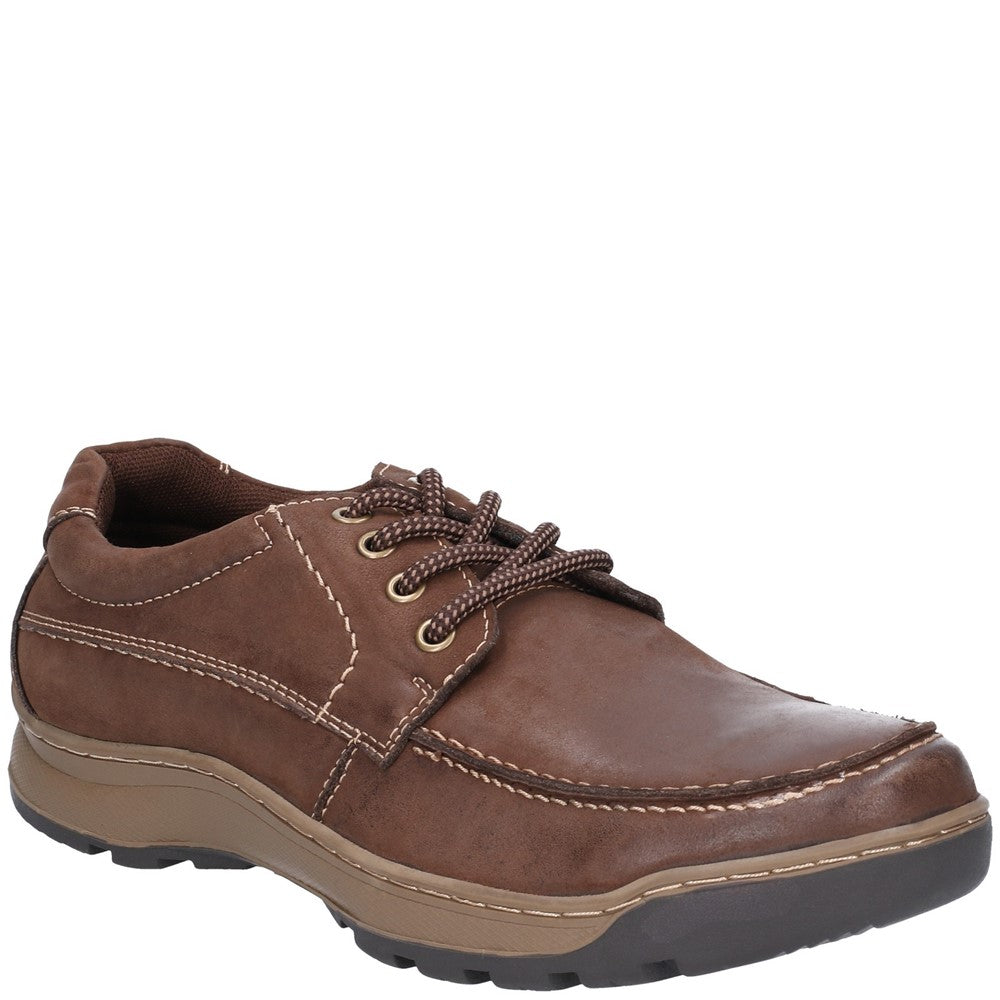 Mens Classic Lace Shoes Brown Hush Puppies Tucker Lace Shoe