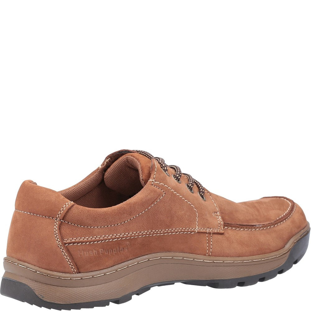 Mens Classic Lace Shoes Tan Hush Puppies Tucker Lace Shoe