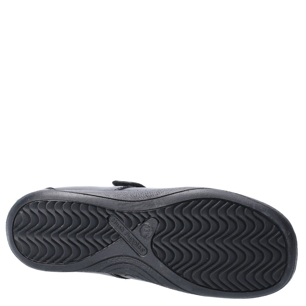 Girls BTS FLFR Black Hush Puppies Amber Senior School Shoe