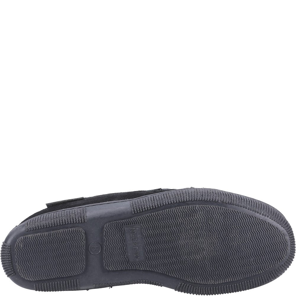 Classic Mens Slippers Black Hush Puppies Ace Slipper