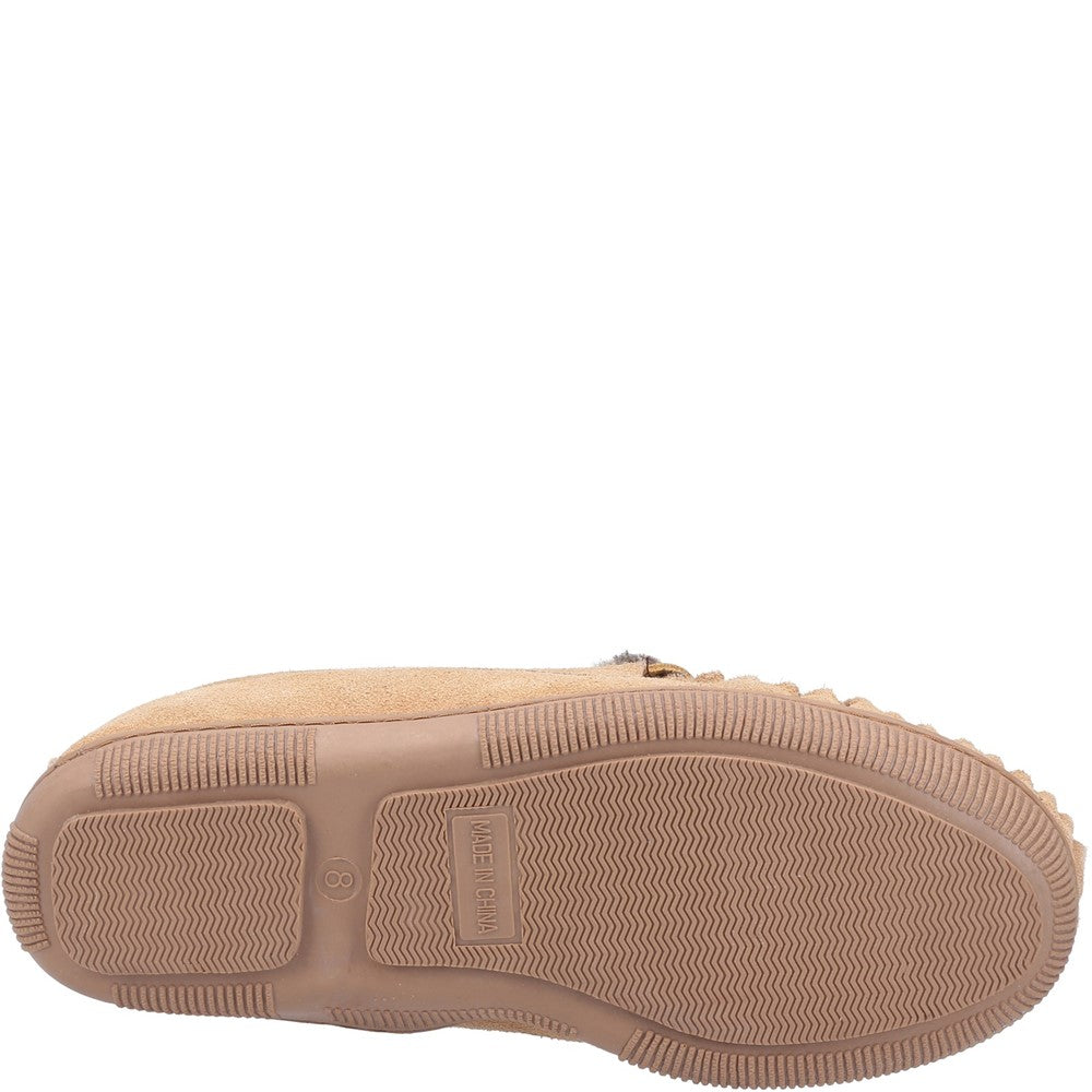 Classic Mens Slippers Tan Hush Puppies Ace Slipper