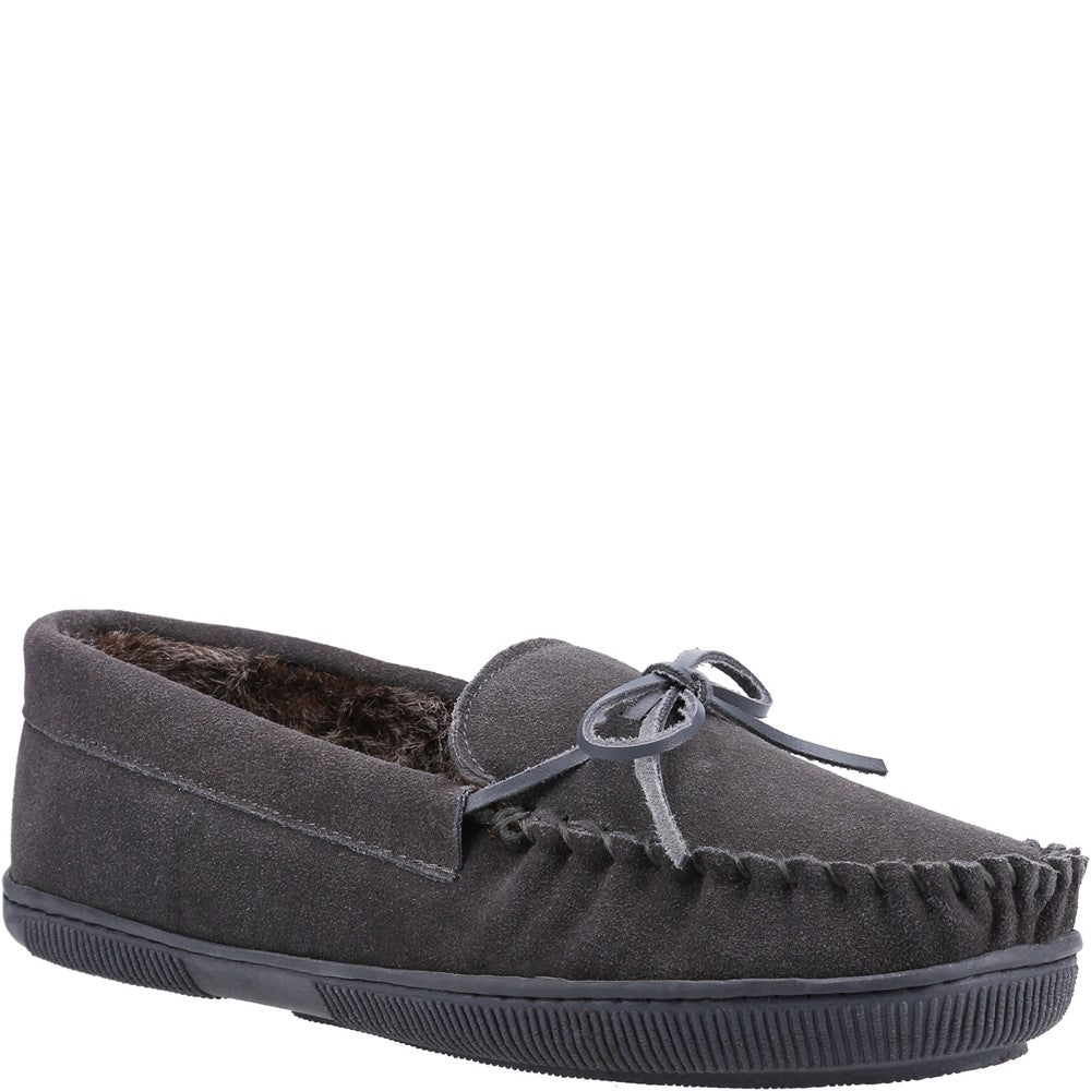 Classic Mens Slippers Grey Hush Puppies Ace Slipper
