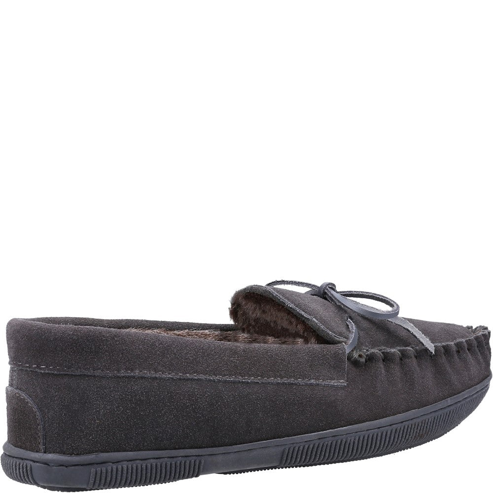 Classic Mens Slippers Grey Hush Puppies Ace Slipper