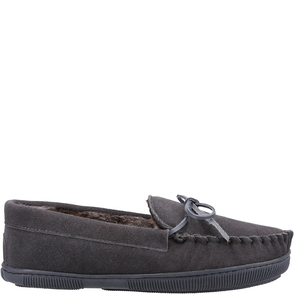 Classic Mens Slippers Grey Hush Puppies Ace Slipper