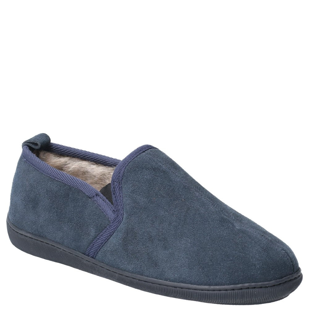 Classic Mens Slippers Navy Hush Puppies Arnold Slipper