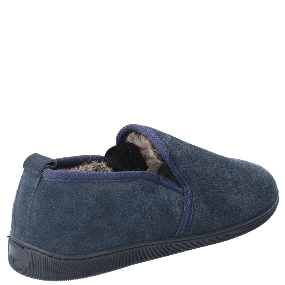 Classic Mens Slippers Navy Hush Puppies Arnold Slipper