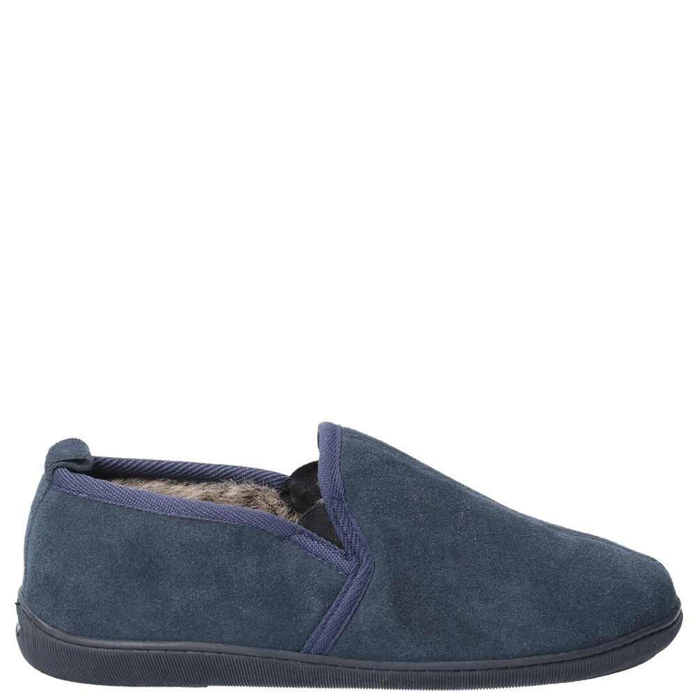 Classic Mens Slippers Navy Hush Puppies Arnold Slipper