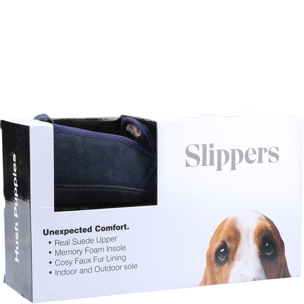 Classic Mens Slippers Navy Hush Puppies Arnold Slipper