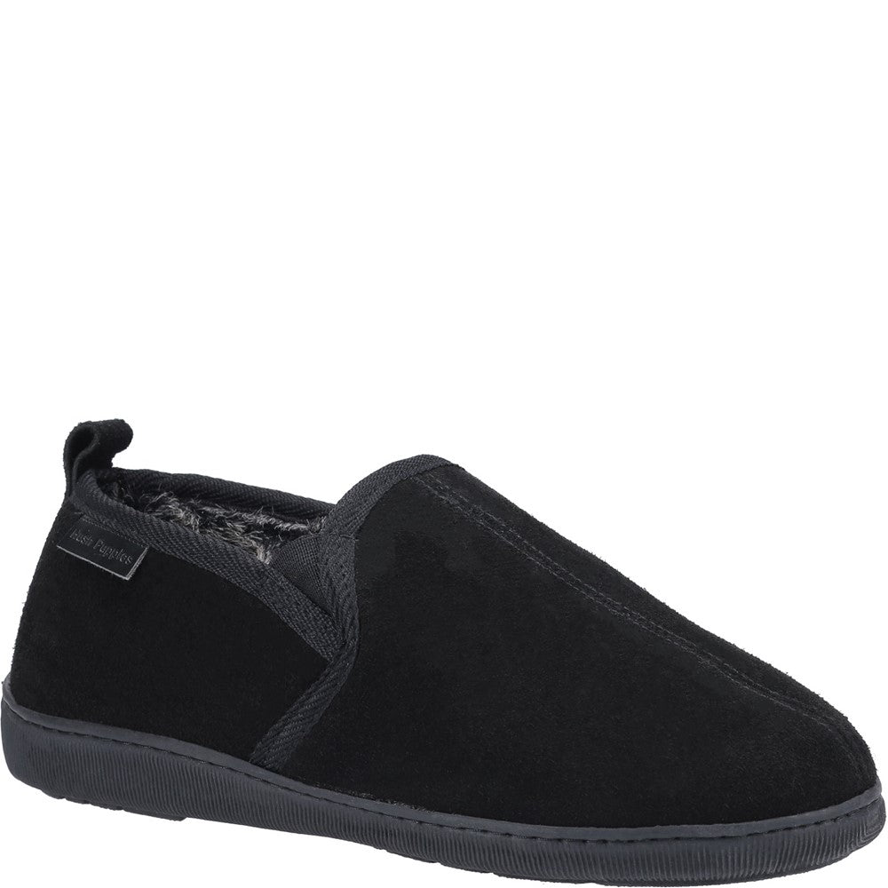 Classic Mens Slippers Black Hush Puppies Arnold Slipper