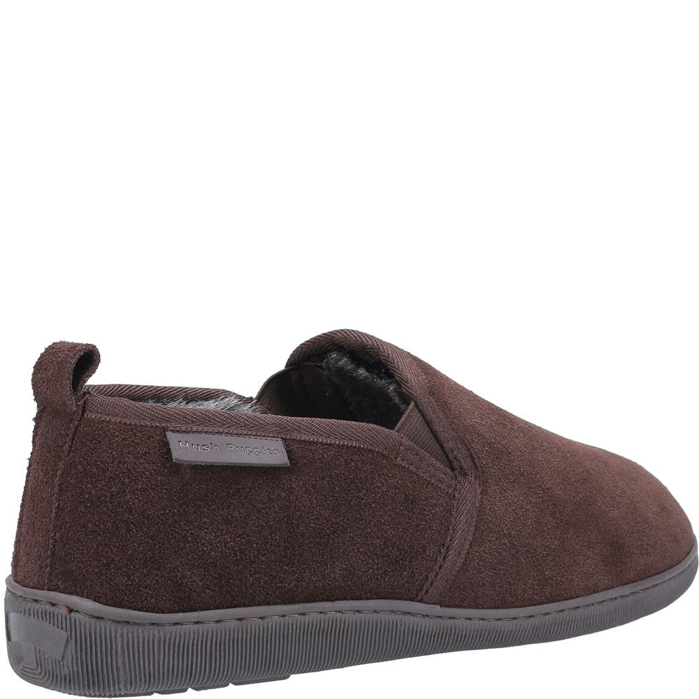 Classic Mens Slippers Brown Hush Puppies Arnold Slipper