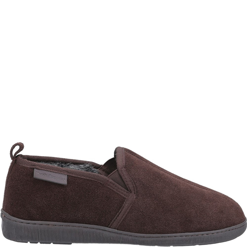 Classic Mens Slippers Brown Hush Puppies Arnold Slipper