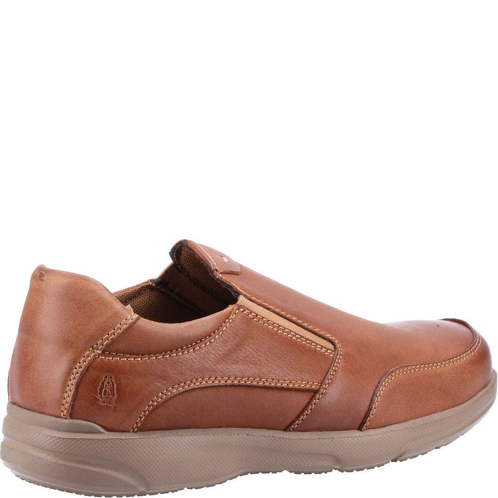 Mens Classic Slip On Shoes Tan Hush Puppies Aaron Shoe