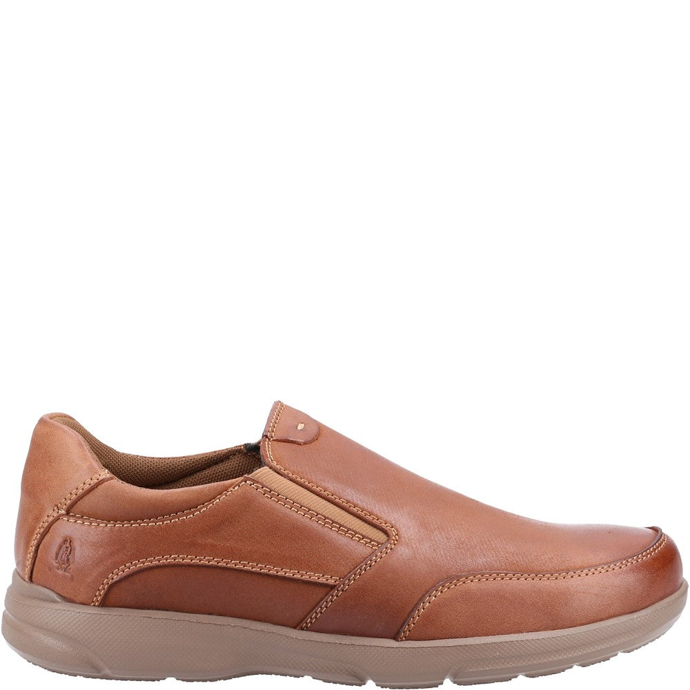 Mens Classic Slip On Shoes Tan Hush Puppies Aaron Shoe
