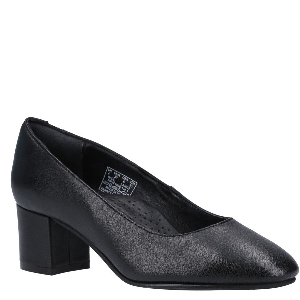 Court Ladies Shoes Black Hush Puppies Anna Court Shoe
