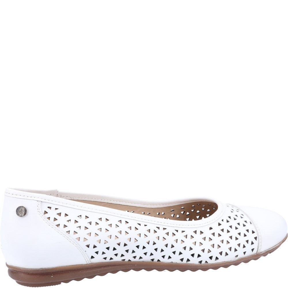 Ballerinas White Hush Puppies Leah Ballerina Pump