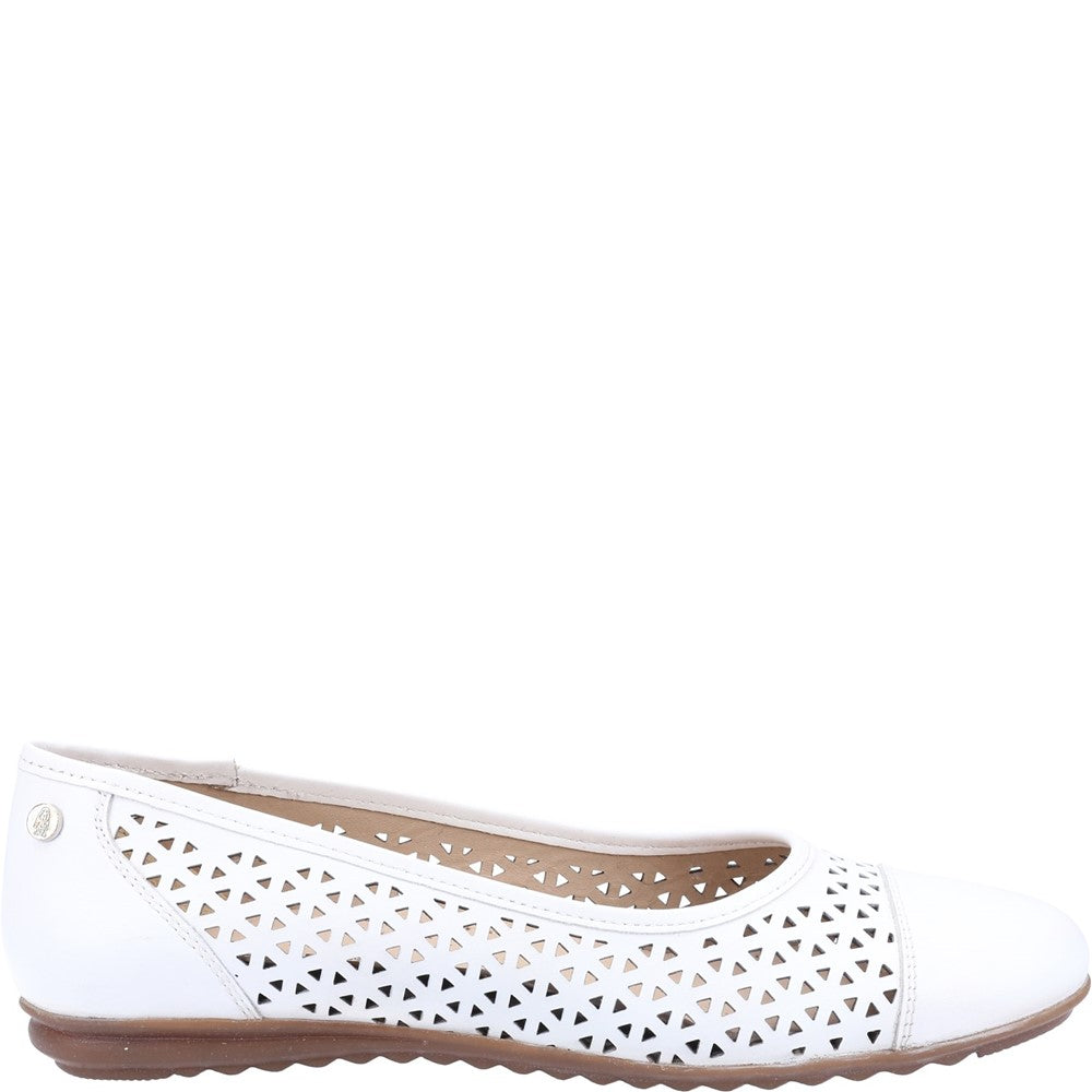 Ballerinas White Hush Puppies Leah Ballerina Pump