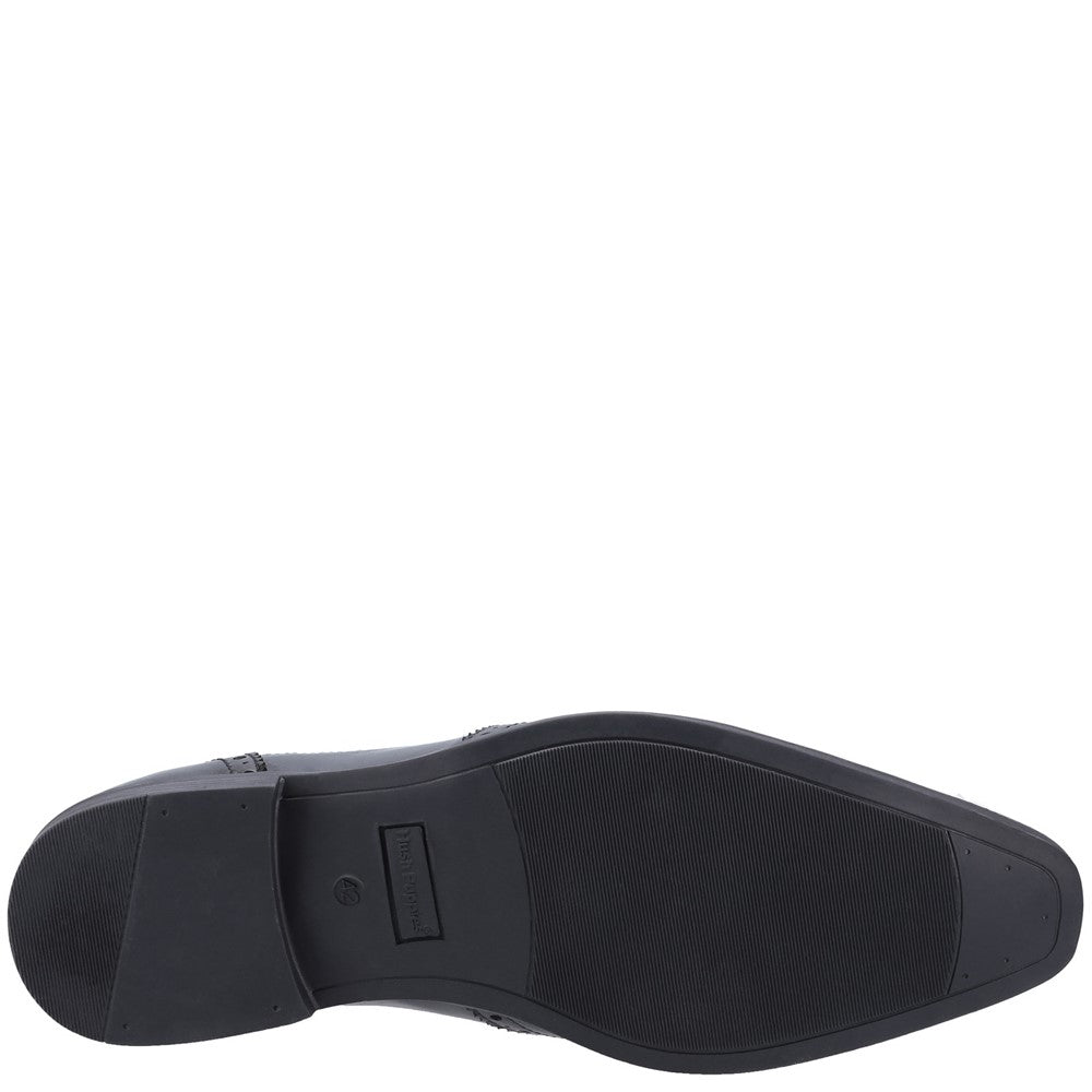 Mens Formal Lace Up Shoes Black Hush Puppies Elliot Brogue School Shoe