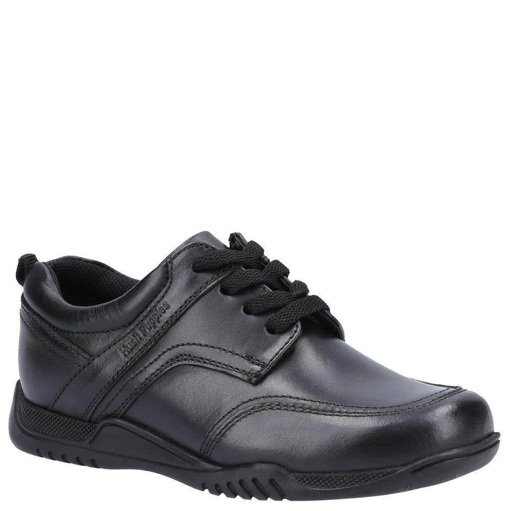 Boys BTS Black Hush Puppies Harvey Senior School Shoe