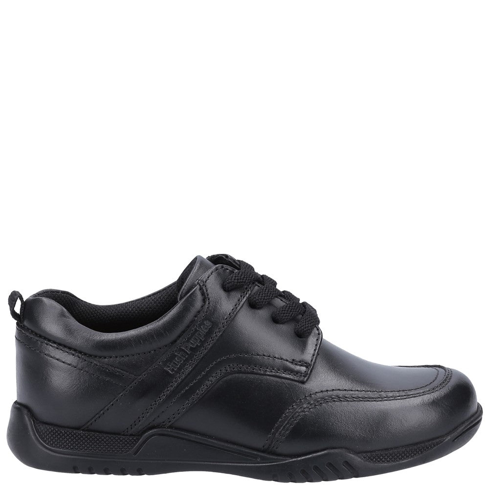 Boys BTS Black Hush Puppies Harvey Senior School Shoe