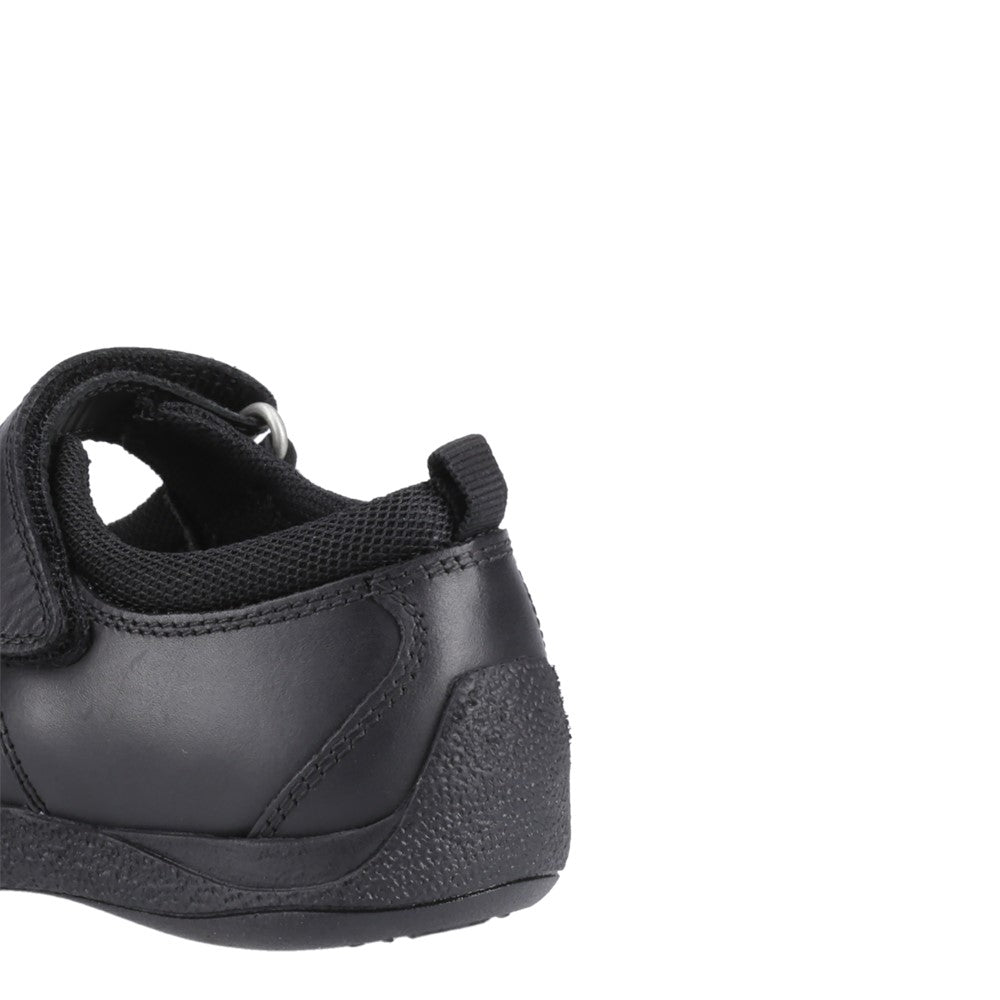 Girls BTS Black Hush Puppies Clara Junior School Shoe