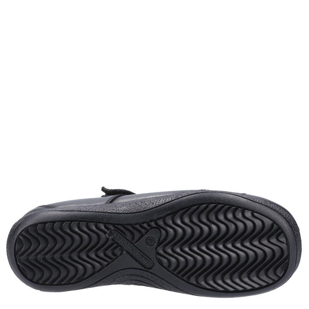 Girls BTS Black Hush Puppies Clara Senior School Shoe