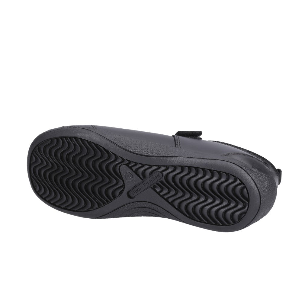 Girls BTS Black Hush Puppies Clara Senior School Shoe