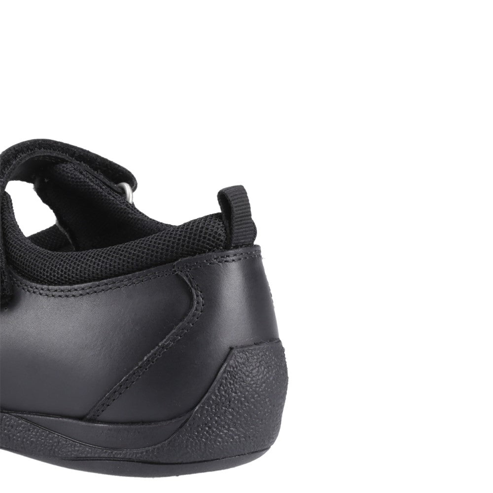Girls BTS Black Hush Puppies Clara Senior School Shoe