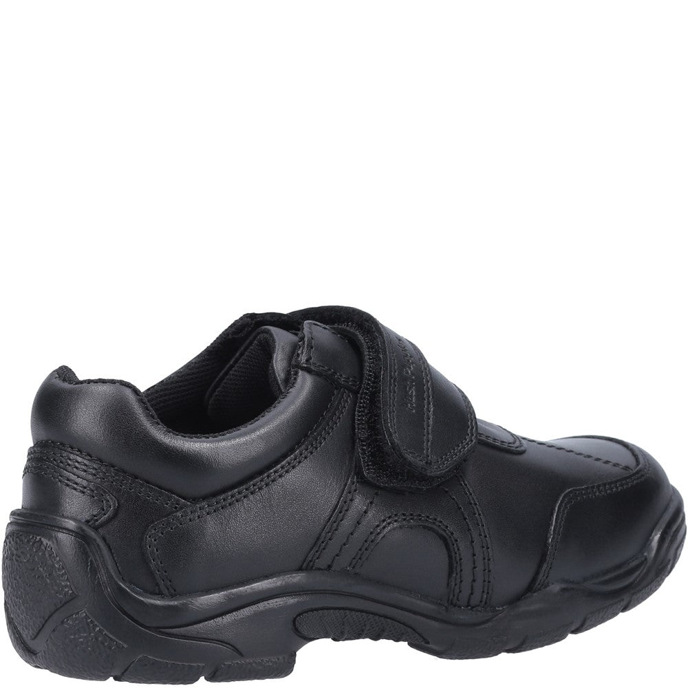Boys BTS Black Hush Puppies Arlo Junior School Shoe