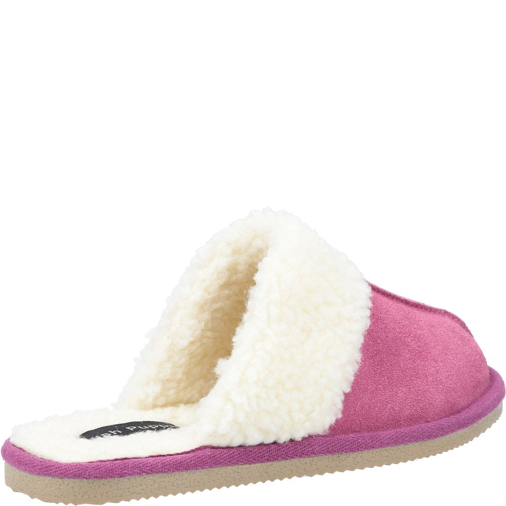 Classic Ladies Slippers Pink Hush Puppies Arianna Mule Slippers