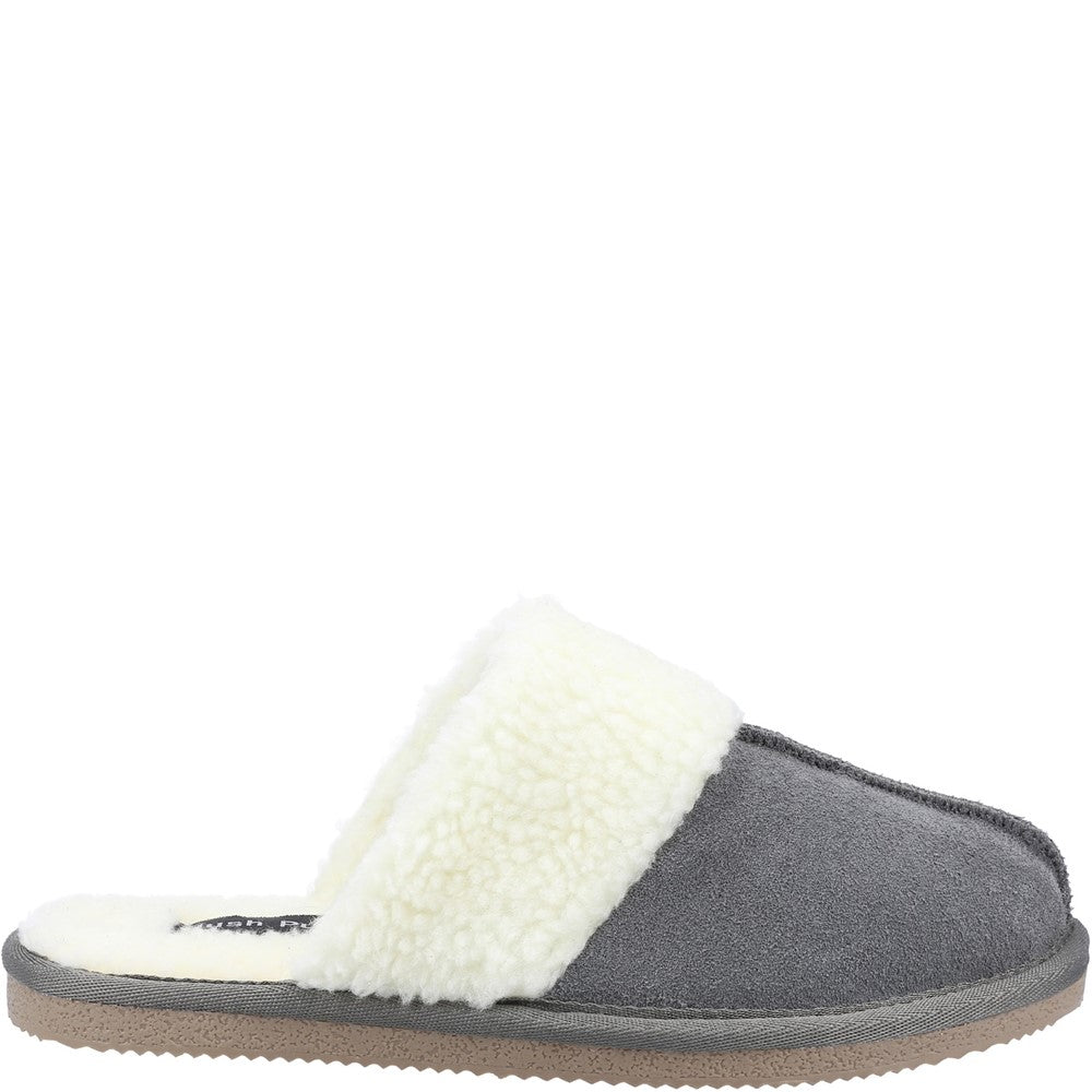 Classic Ladies Slippers Grey Hush Puppies Arianna Mule Slippers
