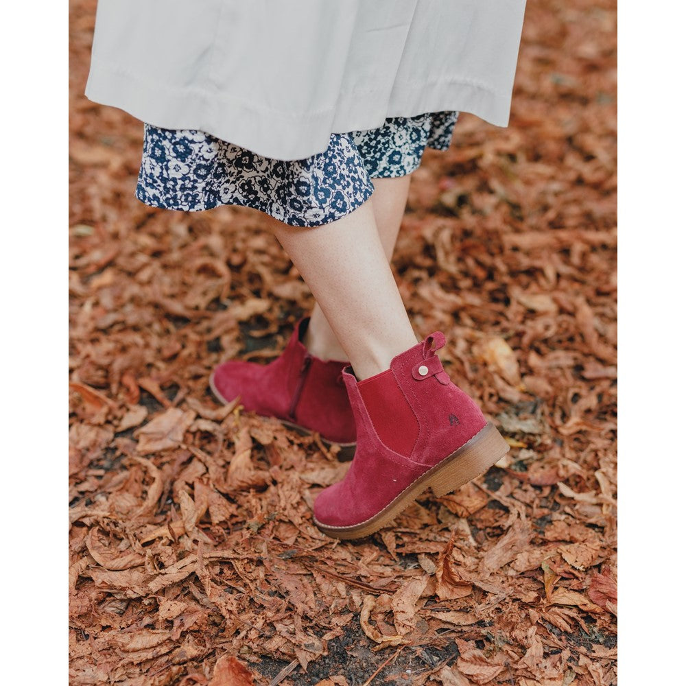Ladies Ankle Boots Red Hush Puppies Maddy Ladies Ankle Boots