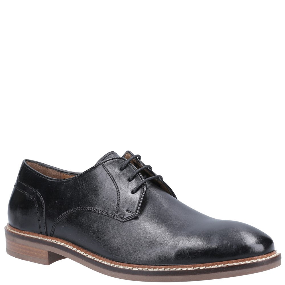 Mens Formal Lace Up Shoes Black Hush Puppies Brayden Lace Shoes