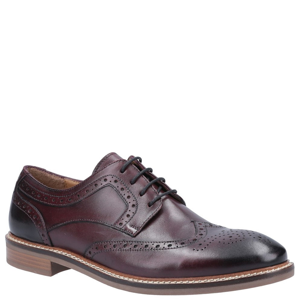 Mens Formal Lace Up Shoes Bordo Hush Puppies Bryson Lace Shoes