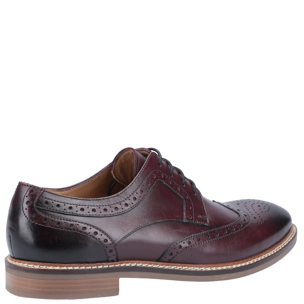 Mens Formal Lace Up Shoes Bordo Hush Puppies Bryson Lace Shoes