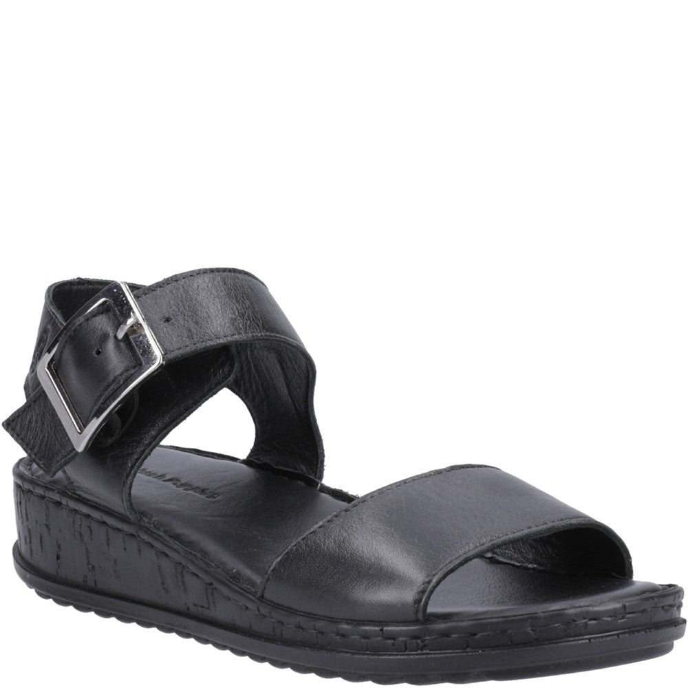 Sandal Ladies Summer Black on Black Hush Puppies Ellie Sandal